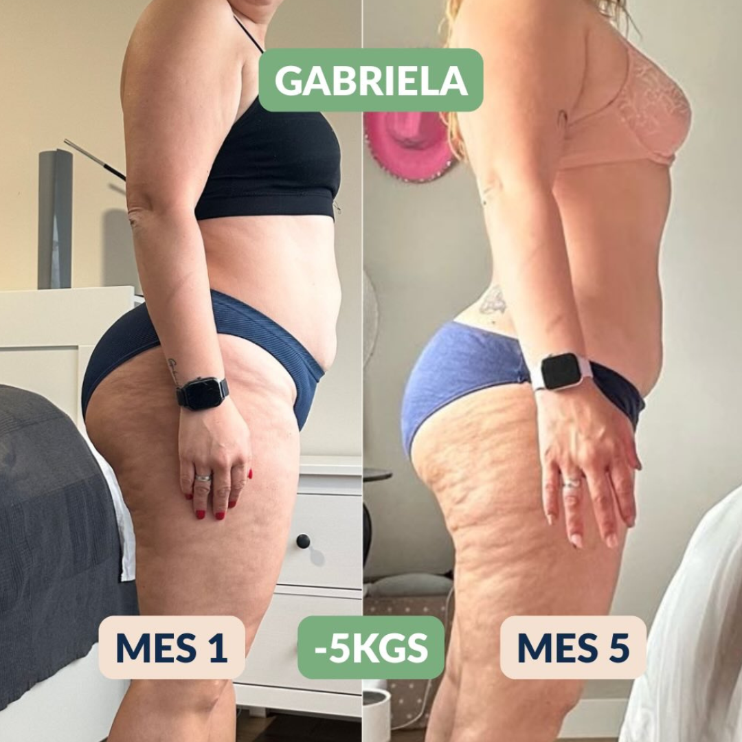 Cambio físico de una alumna, antes y después