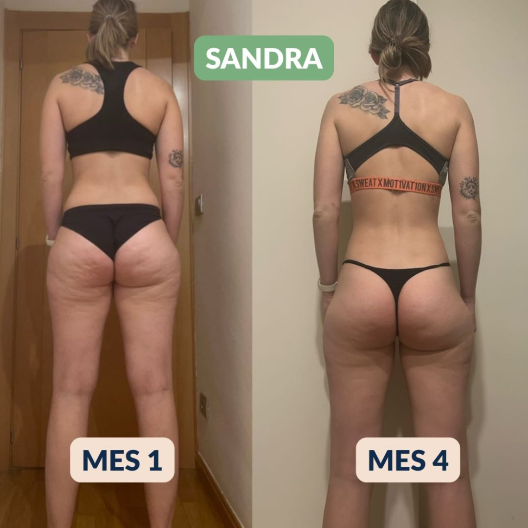 Cambio físico de una alumna, antes y después